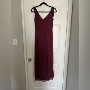 David’s bridal, size 6, maroon, bridesmaid dress